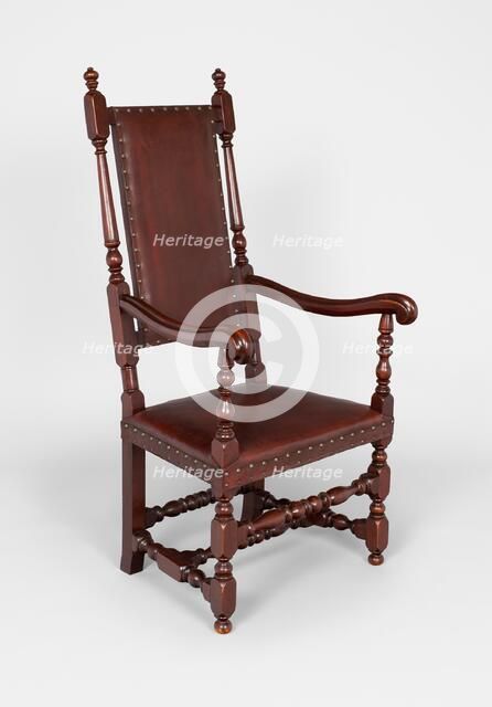 Armchair, 1690/1725. Creator: Unknown.