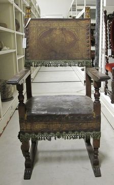 Armchair, 1600s. Creator: Unknown