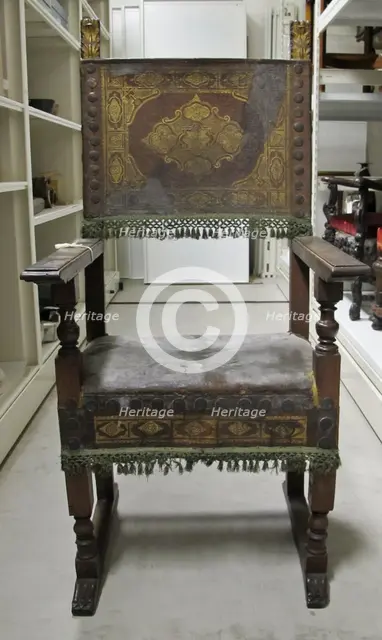 Armchair, 1600s. Creator: Unknown.