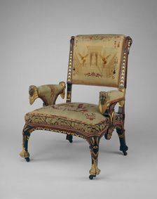 Armchair, 1870/75. Creator: Pottier & Stymus