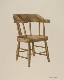 Armchair, 1940. Creator: Harry Mann Waddell