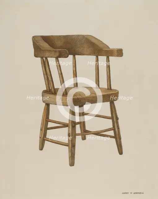 Armchair, 1940. Creator: Harry Mann Waddell.
