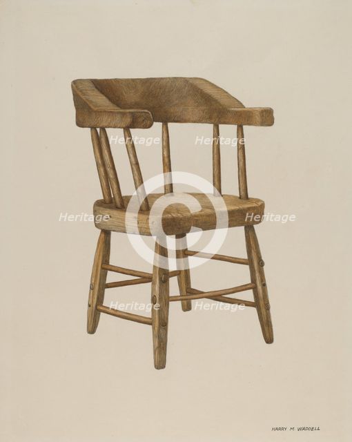 Armchair, 1940. Creator: Harry Mann Waddell.