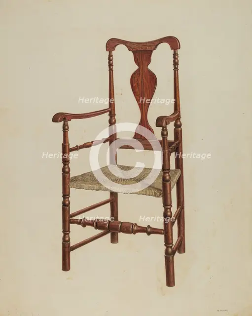 Armchair, 1940. Creator: Harry Eisman.