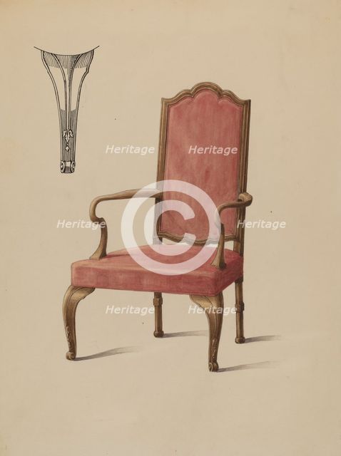 Armchair, 1935/1942. Creator: Carl Weiss.