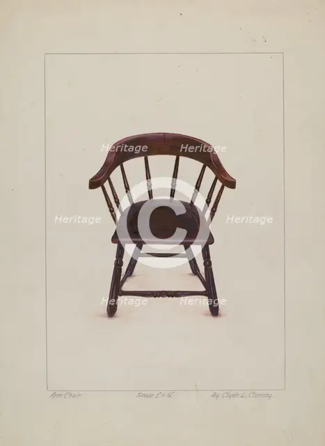 Armchair, 1935/1942. Creator: Clyde L. Cheney.