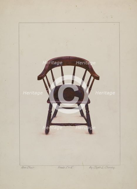 Armchair, 1935/1942. Creator: Clyde L. Cheney.