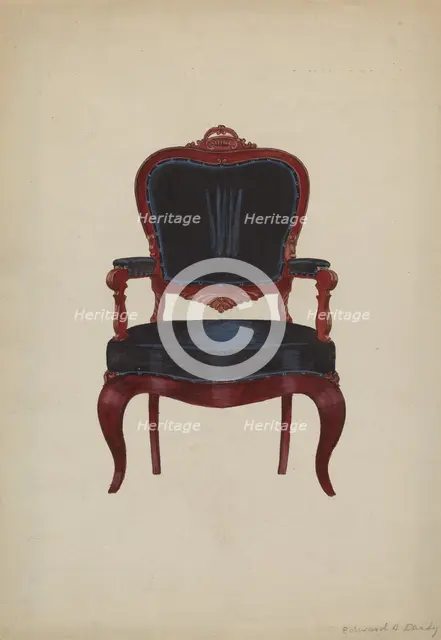 Armchair, 1935/1942. Creator: Edward A Darby.