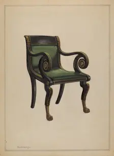 Armchair, 1935/1942. Creator: Ernest Busenbark