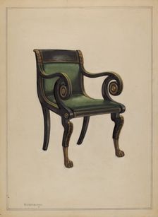 Armchair, 1935/1942. Creator: Ernest Busenbark