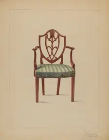 Armchair, 1935/1942. Creator: Rolland Livingstone