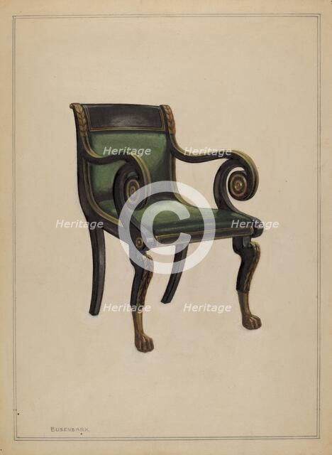 Armchair, 1935/1942. Creator: Ernest Busenbark.