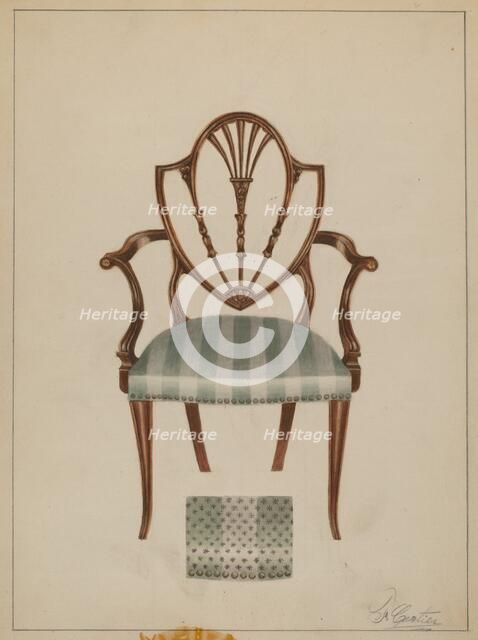 Armchair, 1935/1942. Creator: Ferdinand Cartier.