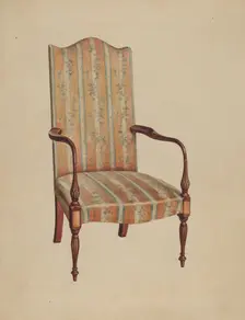 Armchair, 1936. Creator: Elizabeth Curtis