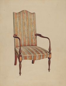 Armchair, 1936. Creator: Elizabeth Curtis