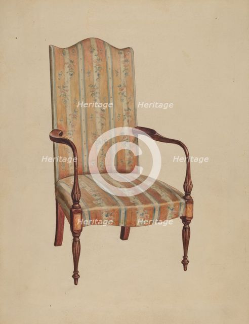 Armchair, 1936. Creator: Elizabeth Curtis.