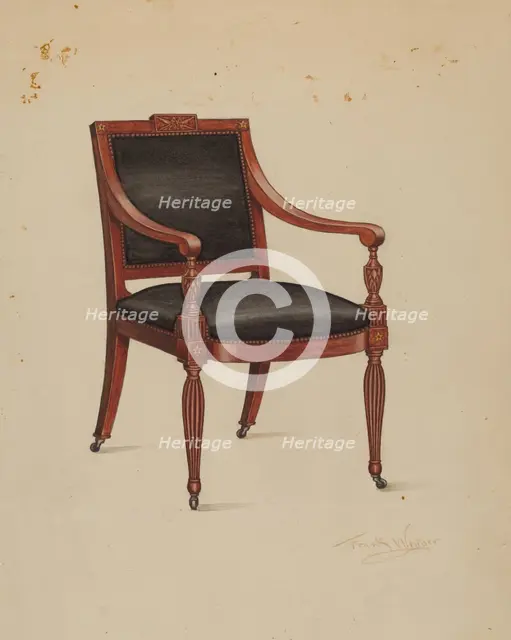 Armchair, 1936. Creator: Frank Wenger.