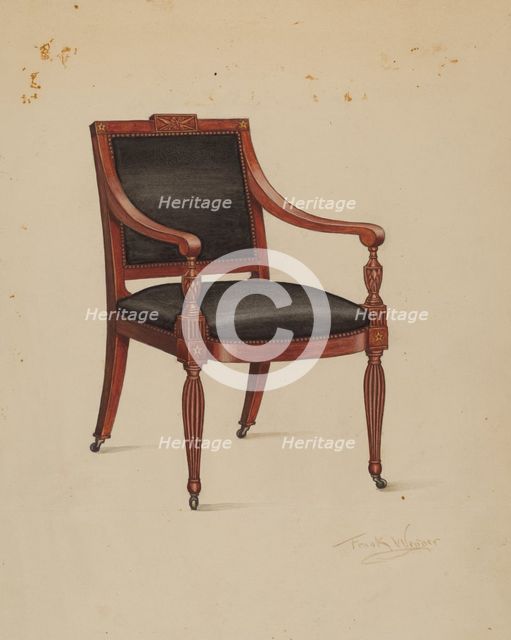 Armchair, 1936. Creator: Frank Wenger.