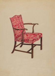 Armchair, 1936. Creator: Unknown