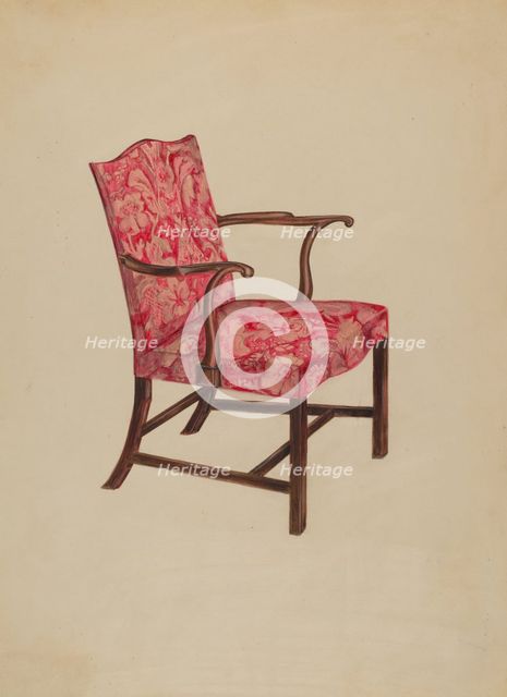 Armchair, 1936. Creator: Unknown.