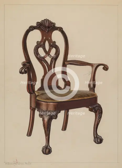 Armchair, 1937. Creator: M. Rosenshield-von-Paulin.