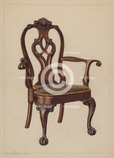 Armchair, 1937. Creator: M. Rosenshield-von-Paulin.