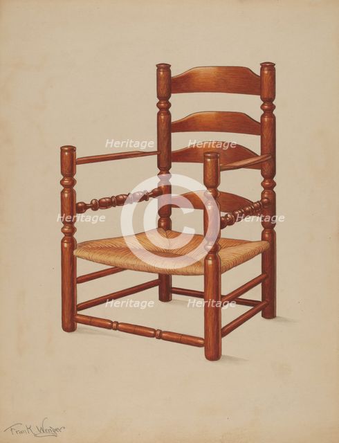 Armchair, 1937. Creator: Frank Wenger.
