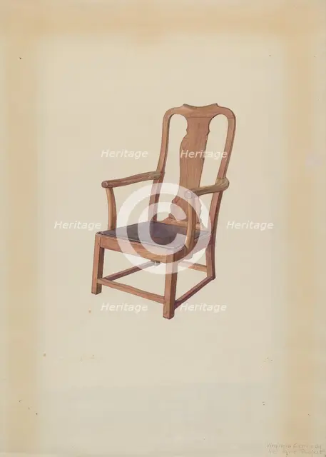 Armchair, 1939. Creator: Virginia Kennady.