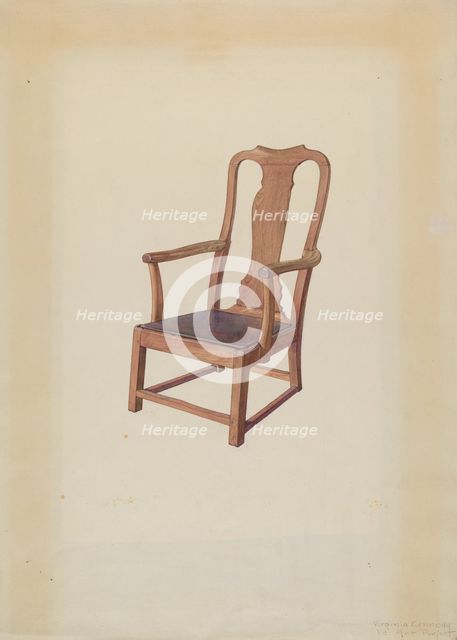 Armchair, 1939. Creator: Virginia Kennady.