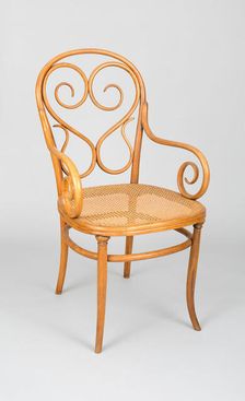 Armchair, Austria, Designed 1848/50; Made c. 1860. Creators: Michael Thonet, Gebrüder Thonet