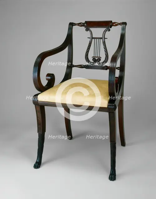 Armchair, c. 1815. Creator: Unknown.