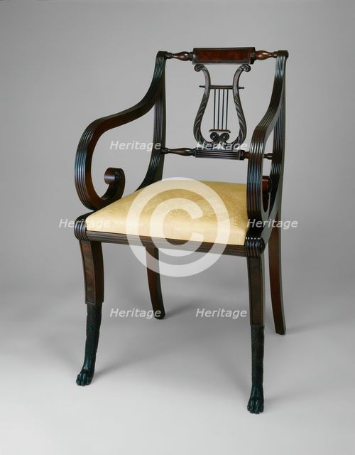 Armchair, c. 1815. Creator: Unknown.