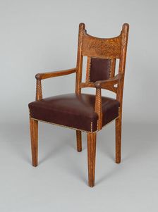 Armchair, c. 1885. Creator: A. H. Davenport & Co.