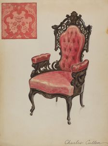 Armchair, c. 1936. Creator: Charles Cullen