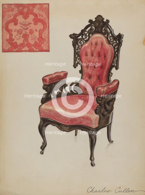 Armchair, c. 1936. Creator: Charles Cullen.