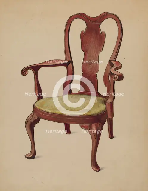 Armchair, c. 1936. Creator: Charles Squires.