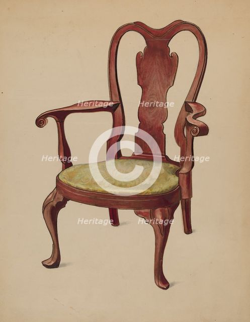 Armchair, c. 1936. Creator: Charles Squires.