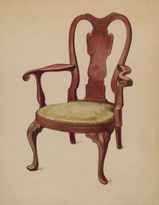 Armchair, c. 1936. Creator: Charles Squires