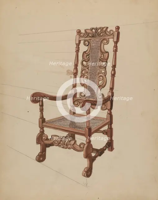 Armchair, c. 1936. Creator: Agnes Karlin.