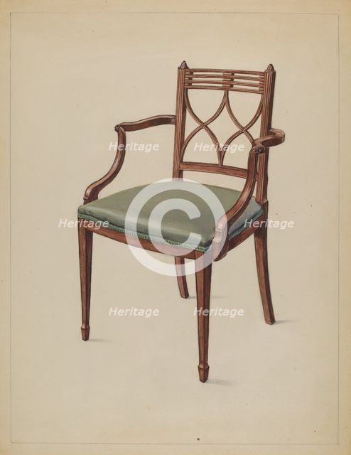 Armchair, c. 1936. Creator: Bernard Gussow.