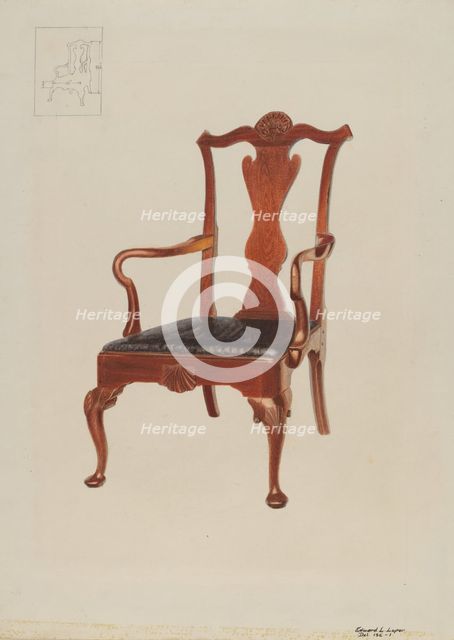 Armchair, c. 1936. Creator: Edward L Loper.