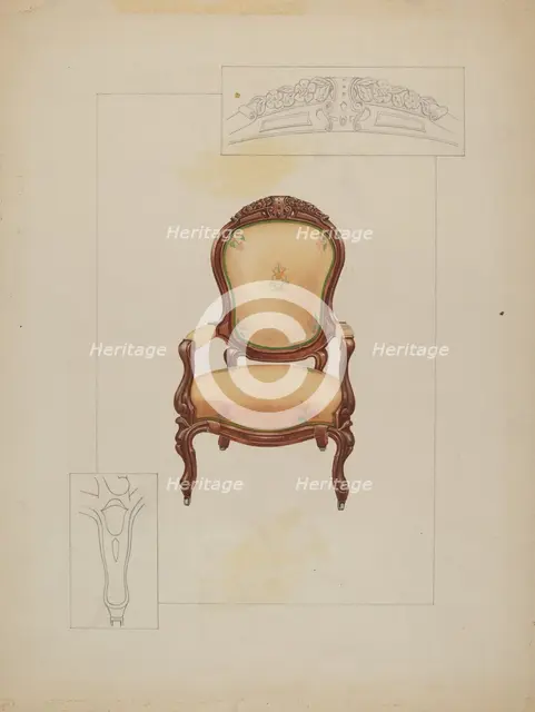 Armchair, c. 1936. Creator: Floyd R. Sharp.