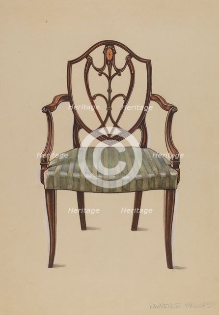 Armchair, c. 1936. Creator: Lawrence Phillips.