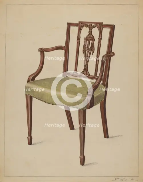 Armchair, c. 1936. Creator: Nicholas Gorid.