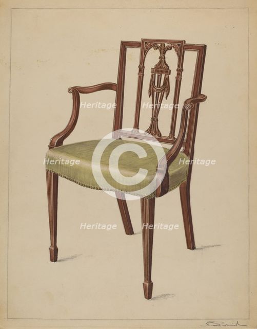 Armchair, c. 1936. Creator: Nicholas Gorid.