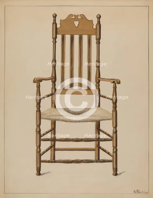 Armchair, c. 1936. Creator: Nicholas Gorid.