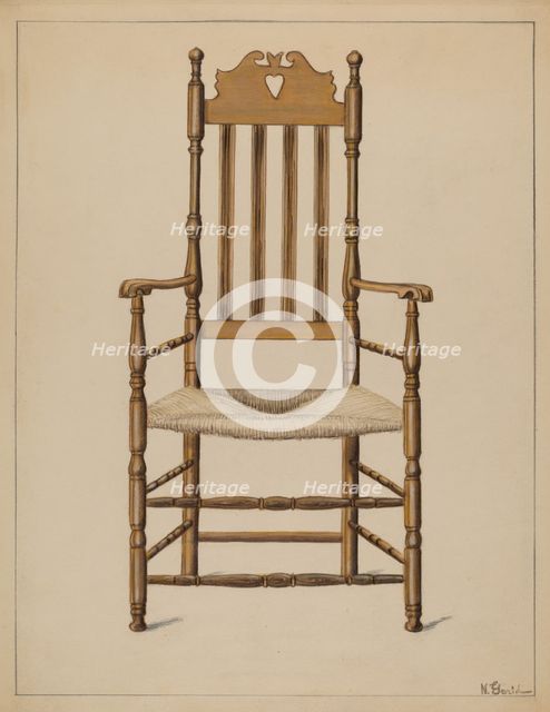 Armchair, c. 1936. Creator: Nicholas Gorid.