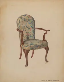 Armchair, c. 1936. Creator: Robert Brigadier