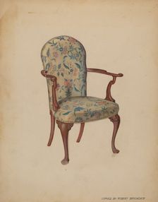 Armchair, c. 1936. Creator: Robert Brigadier