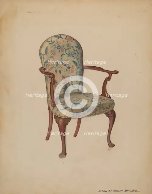 Armchair, c. 1936. Creator: Robert Brigadier.